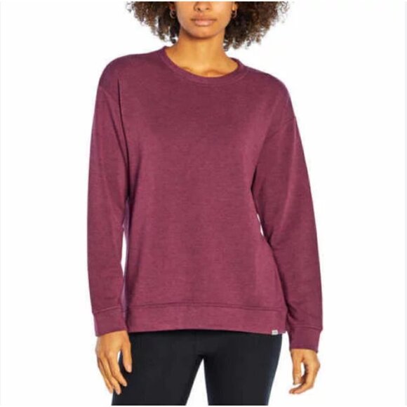 Orvis Purple Fleece Lined Pullover Crewneck Sweatshirt M - Picture 1 of 5